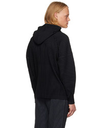 Sweat à capuche noir Homme Plissé Issey Miyake