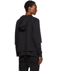 Sweat à capuche noir Rick Owens DRKSHDW