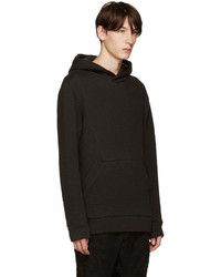 Sweat à capuche noir Helmut Lang