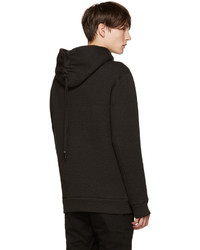 Sweat à capuche noir Helmut Lang