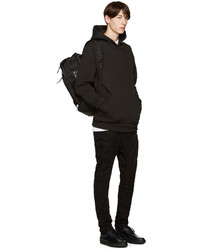 Sweat à capuche noir Helmut Lang