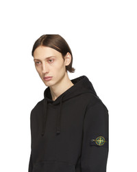 Sweat à capuche noir Stone Island