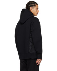 Sweat à capuche noir Sacai