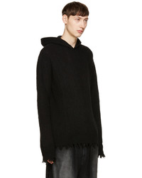 Sweat à capuche noir MSGM