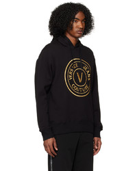 Sweat à capuche noir VERSACE JEANS COUTURE