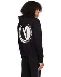 Sweat à capuche noir VERSACE JEANS COUTURE