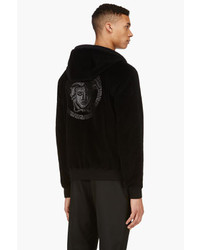 Sweat à capuche noir Versace