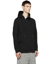 Sweat à capuche noir Helmut Lang