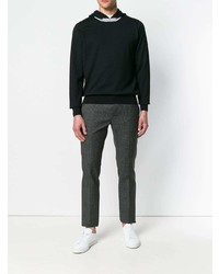 Sweat à capuche noir Ermenegildo Zegna