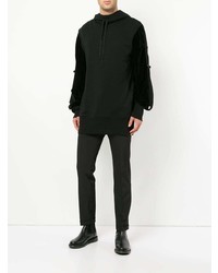 Sweat à capuche noir Ann Demeulemeester