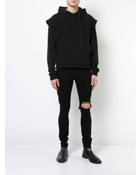 Sweat à capuche noir Amiri