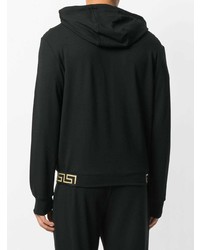 Sweat à capuche noir Versace