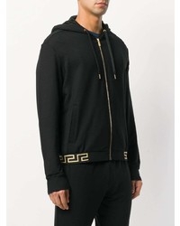 Sweat à capuche noir Versace