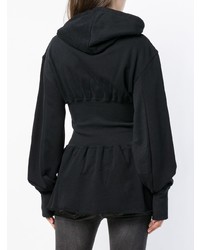 Sweat à capuche noir Ann Demeulemeester