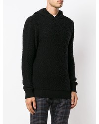 Sweat à capuche noir Z Zegna