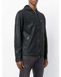 Sweat à capuche noir John Varvatos