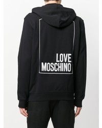 Sweat à capuche noir Love Moschino