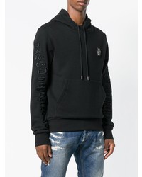 Sweat à capuche noir Philipp Plein