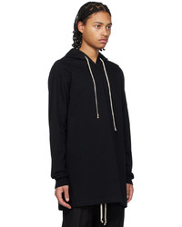 Sweat à capuche noir Rick Owens