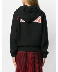 Sweat à capuche noir MSGM