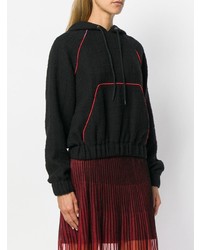 Sweat à capuche noir MSGM