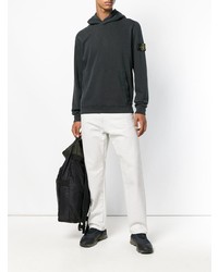 Sweat à capuche noir Stone Island