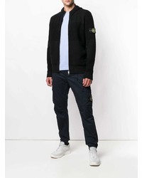 Sweat à capuche noir Stone Island