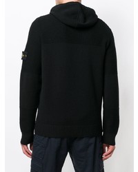 Sweat à capuche noir Stone Island