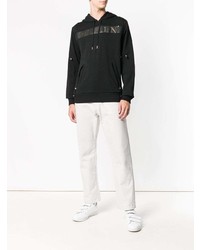 Sweat à capuche noir Philipp Plein