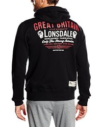 Sweat à capuche noir Lonsdale