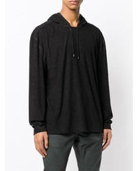 Sweat à capuche noir John Varvatos