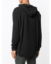 Sweat à capuche noir John Varvatos