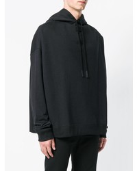 Sweat à capuche noir Raf Simons