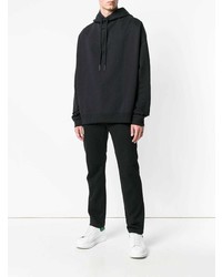 Sweat à capuche noir Raf Simons