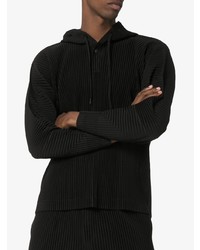 Sweat à capuche noir Homme Plissé Issey Miyake