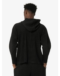 Sweat à capuche noir Homme Plissé Issey Miyake