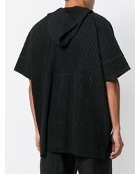 Sweat à capuche noir Homme Plissé Issey Miyake