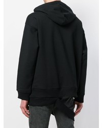 Sweat à capuche noir Helmut Lang