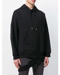 Sweat à capuche noir Helmut Lang