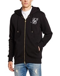 Sweat à capuche noir Sik Silk