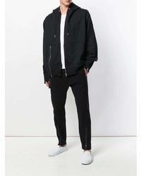 Sweat à capuche noir Helmut Lang