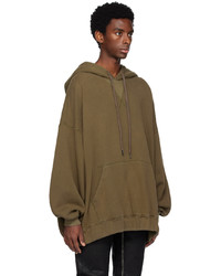 Sweat à capuche olive R13