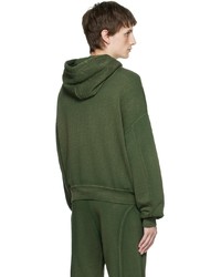 Sweat à capuche olive Eckhaus Latta