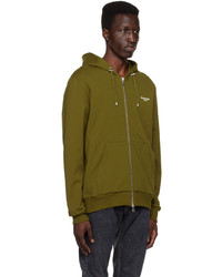 Sweat à capuche olive Balmain