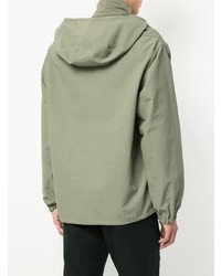 Sweat à capuche olive Jil Sander