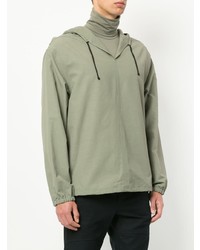 Sweat à capuche olive Jil Sander