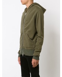 Sweat à capuche olive Amiri