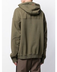 Sweat à capuche olive Damir Doma