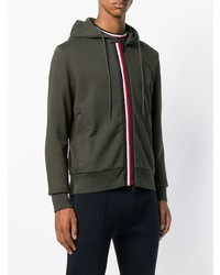 Sweat à capuche olive Moncler