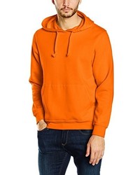 Sweat à capuche orange Clique